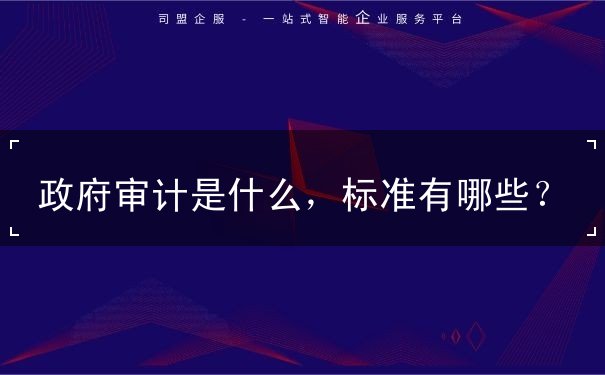 政府審計是什么,政府審計標準