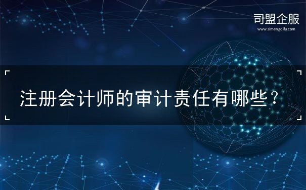 注冊會計師的審計責(zé)任